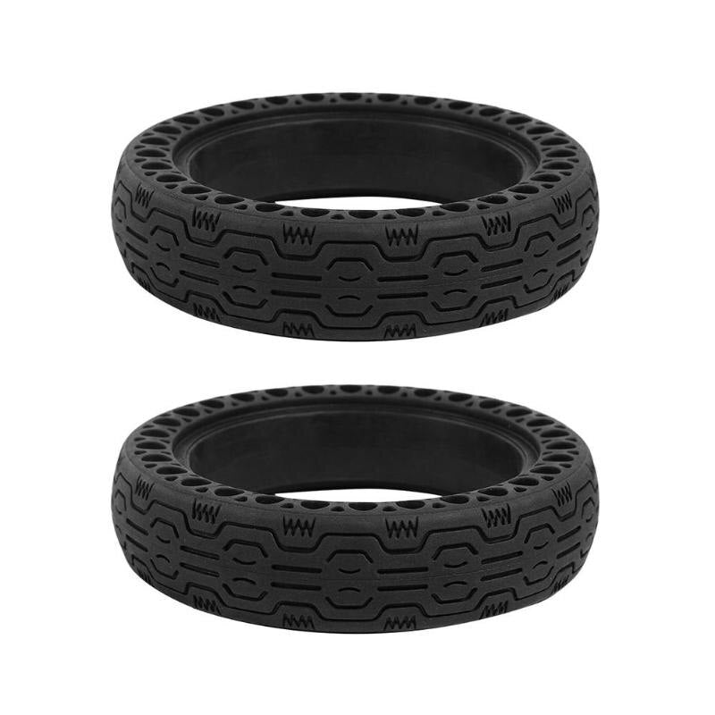 Hot Sale Skateboard Front Rear Tyres Solid 2pcs Tires Non-slip Scooter Skateboard Front Rear Tyres with Crowbar for M365-ebowsos