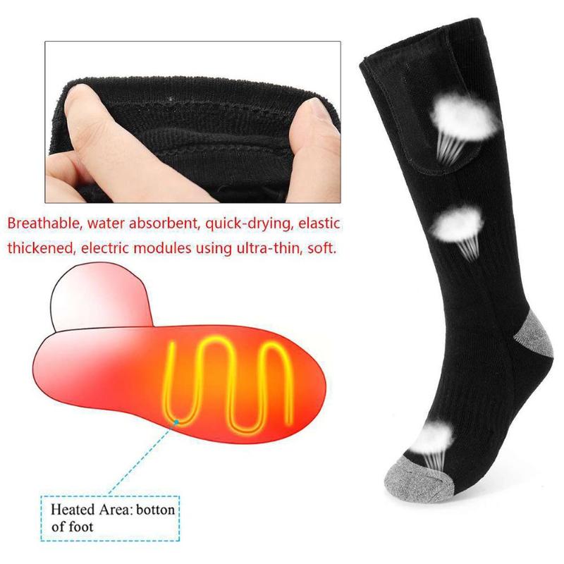 Hot Sale Socks Classic Delicate Texture Heated Socks 3 Modes Rechargeable Foot Warmer Electric Heating Thermal Socks-ebowsos