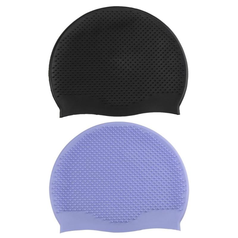 Hot Sale Swiming Cap Delicate Design Silicone Waterproof Massage Swim Cap Protect Ears Adult Swimming Sports Pool Hat-ebowsos