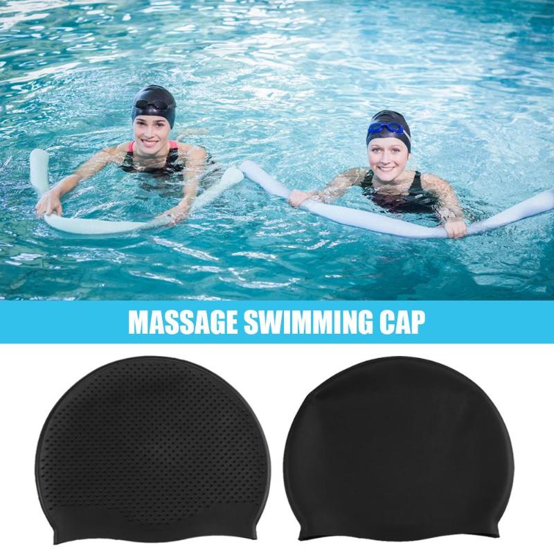 Hot Sale Swiming Cap Delicate Design Silicone Waterproof Massage Swim Cap Protect Ears Adult Swimming Sports Pool Hat-ebowsos