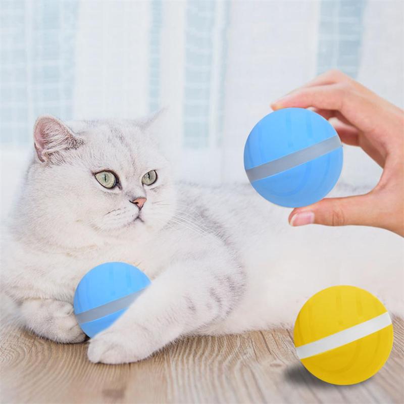 Hot Waterproof Explosive Pet Jumping Ball USB Electric Magic Pet LED Rolling Flash Ball Funny Toy Home Pet Dog Cat Kids Toys new - ebowsos