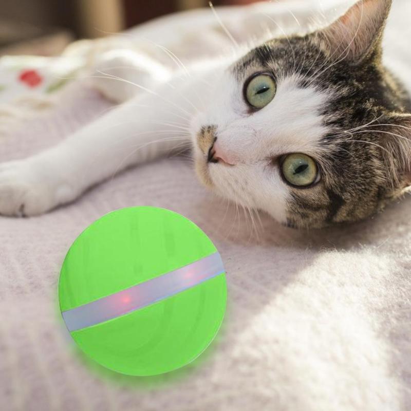 Hot Waterproof Explosive Pet Jumping Ball USB Electric Magic Pet LED Rolling Flash Ball Funny Toy Home Pet Dog Cat Kids Toys new - ebowsos