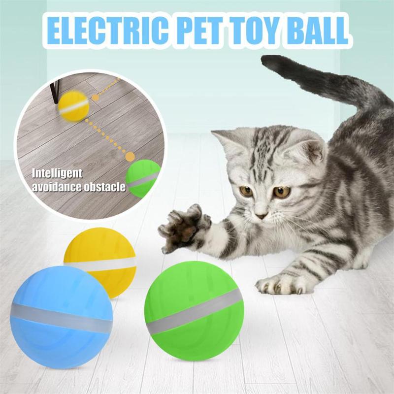 Hot Waterproof Explosive Pet Jumping Ball USB Electric Magic Pet LED Rolling Flash Ball Funny Toy Home Pet Dog Cat Kids Toys new - ebowsos