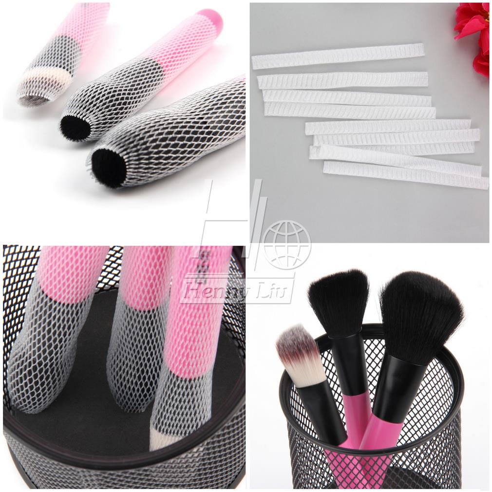 Hot White Make Up Cosmetic Brushes Guards Most Mesh 10PCS Protectors Cover Sheath Net Without Brush Drop Shipping Wholesale - ebowsos