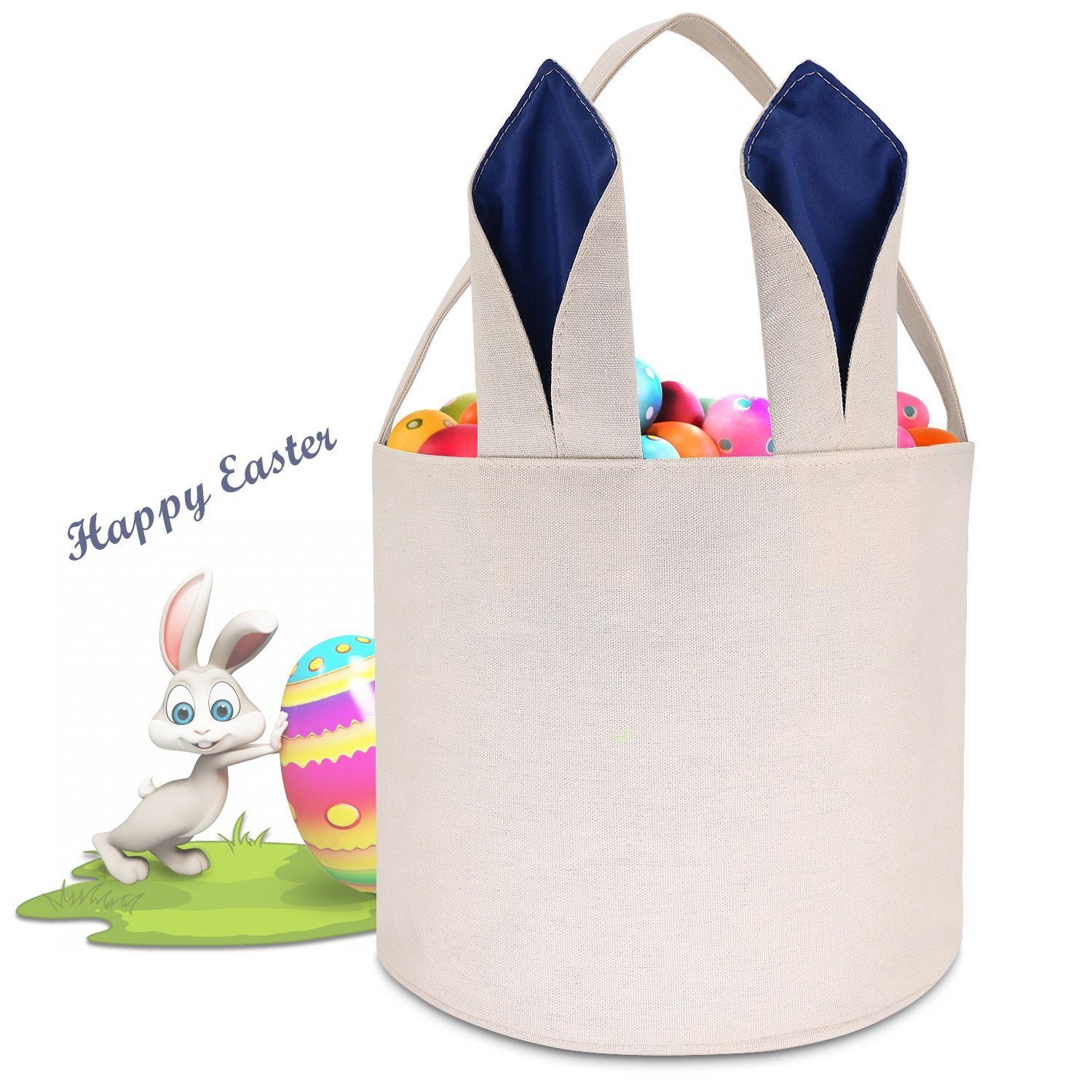 Hot sale Easter Bunny Ears Basket Design Easter Bunny Bags Bunny Ears Tote Bags - ebowsos