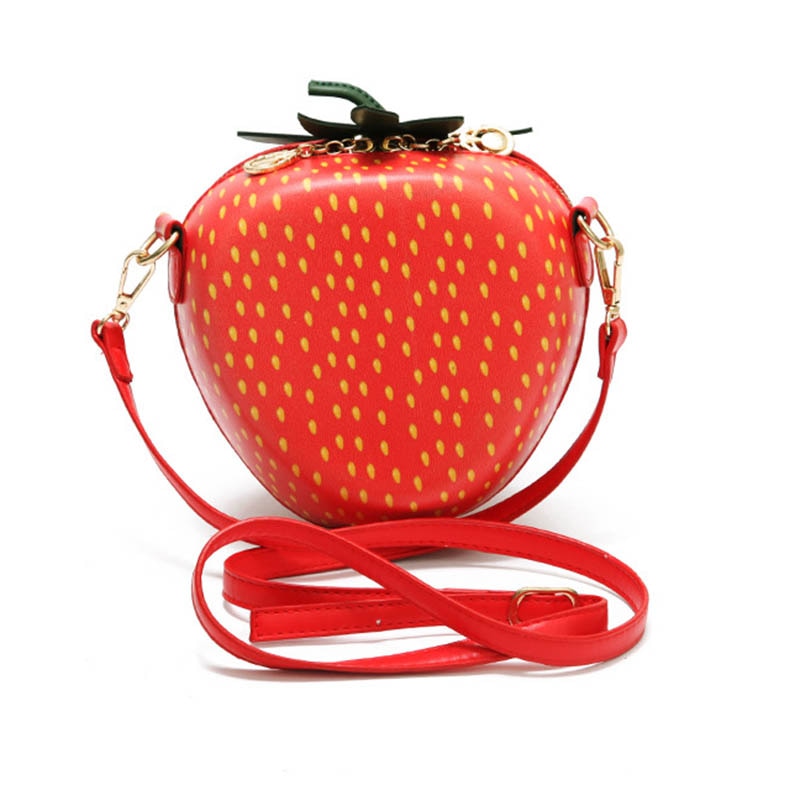 Hot sale Personalized strawberry shape casual women's handbag shoulder bag cute purse women's crossbody messenger bag - ebowsos