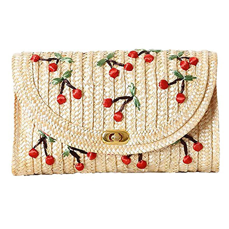 Hot sale Weave Embroidery Cherry Chain Women Messenger Bags Bohemian Style Mini Women's Messenger Bags- - ebowsos