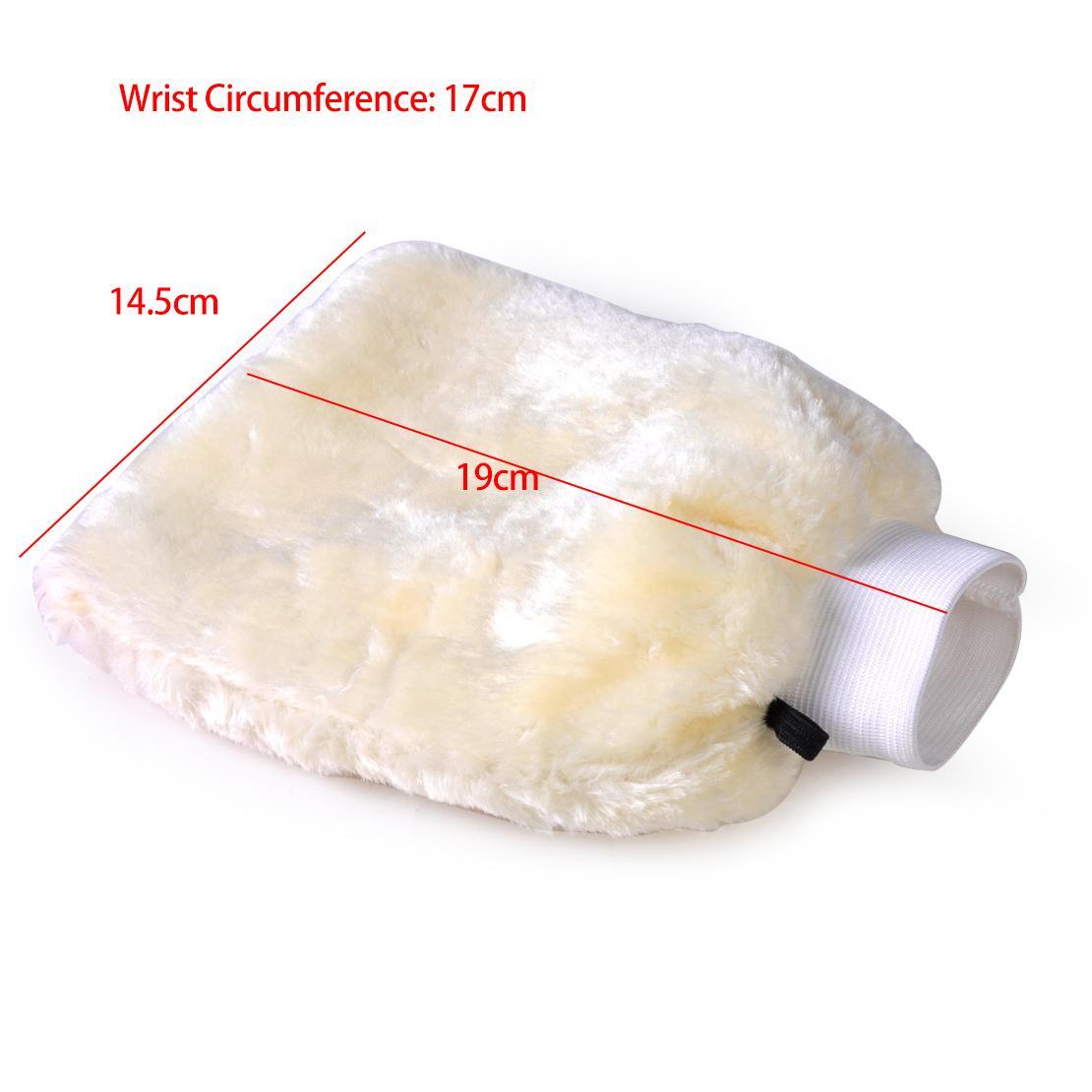 Imitation Sheepskin Mitt Car Soft Polishing Glove Lambswool Washing Cleaning-ebowsos