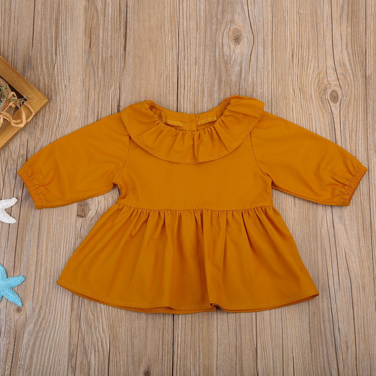 Infant Baby Girls Long Sleeve Tops T-shirt Short Mini Dress Outfit Clothes 0-24M - ebowsos