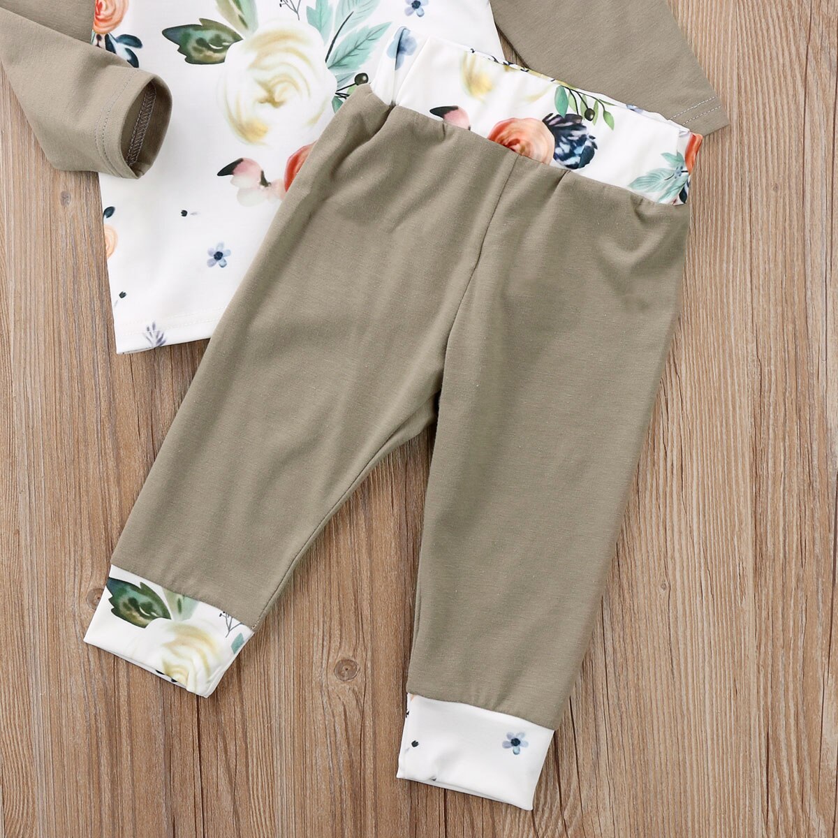 Infant Kids Baby Girl Boy Flower Floral Hooded Long Sleeve Cotton Top Pants 2Pcs Outfit Set Clothes - ebowsos