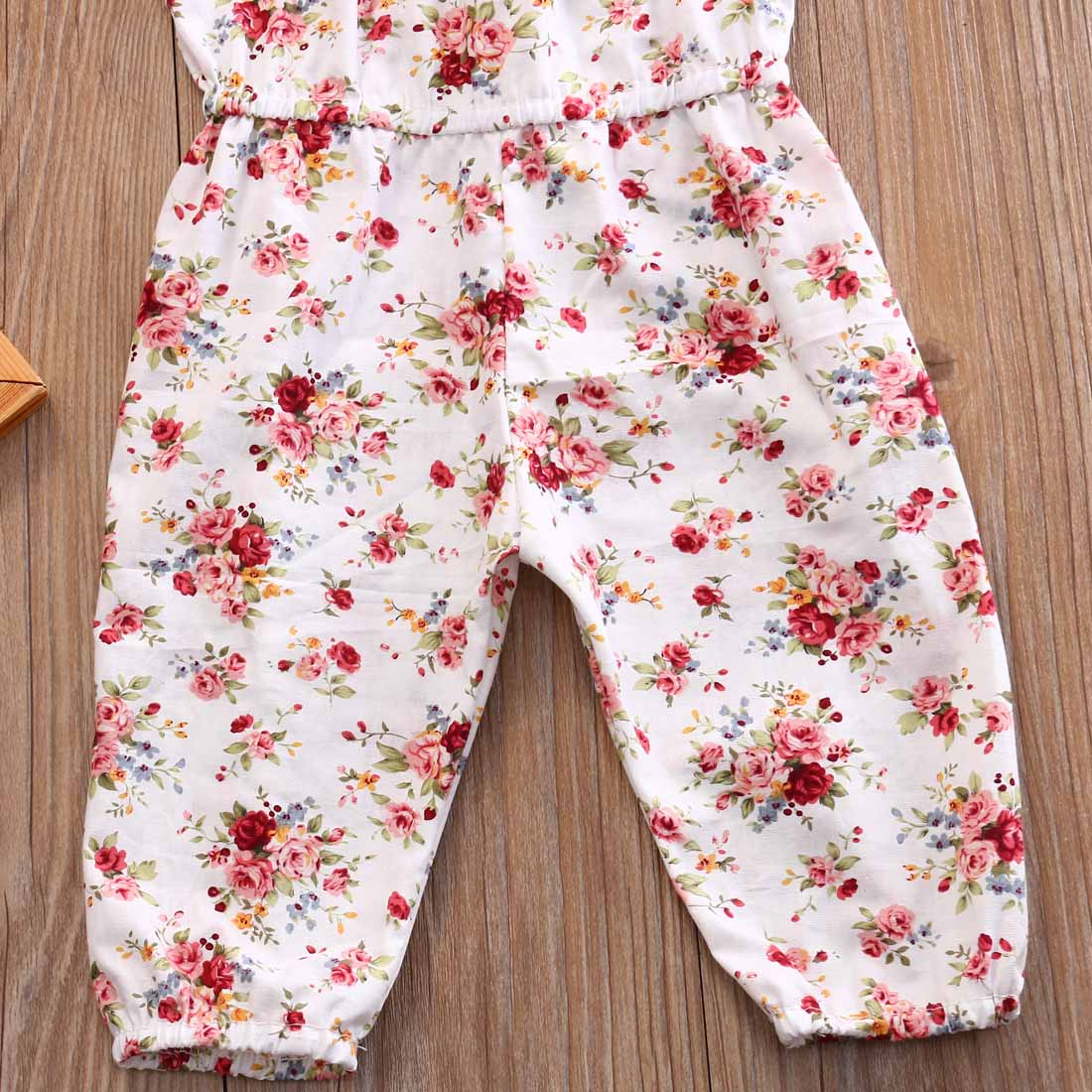 Infant Kids Girls Romper Floral Jumpsuit Outfits Sunsuit Cotton Clothes - ebowsos