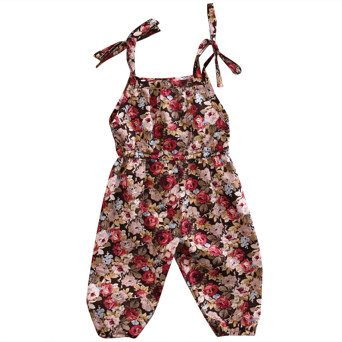 Infant Kids Girls Romper Floral Jumpsuit Outfits Sunsuit Cotton Clothes - ebowsos