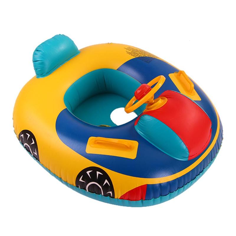 Inflatable swimming rings Cartoon Cars Seat PVC Swimming Ring Baby Toddler Inflatable Pool Float Funny Water Aid Trainer-ebowsos