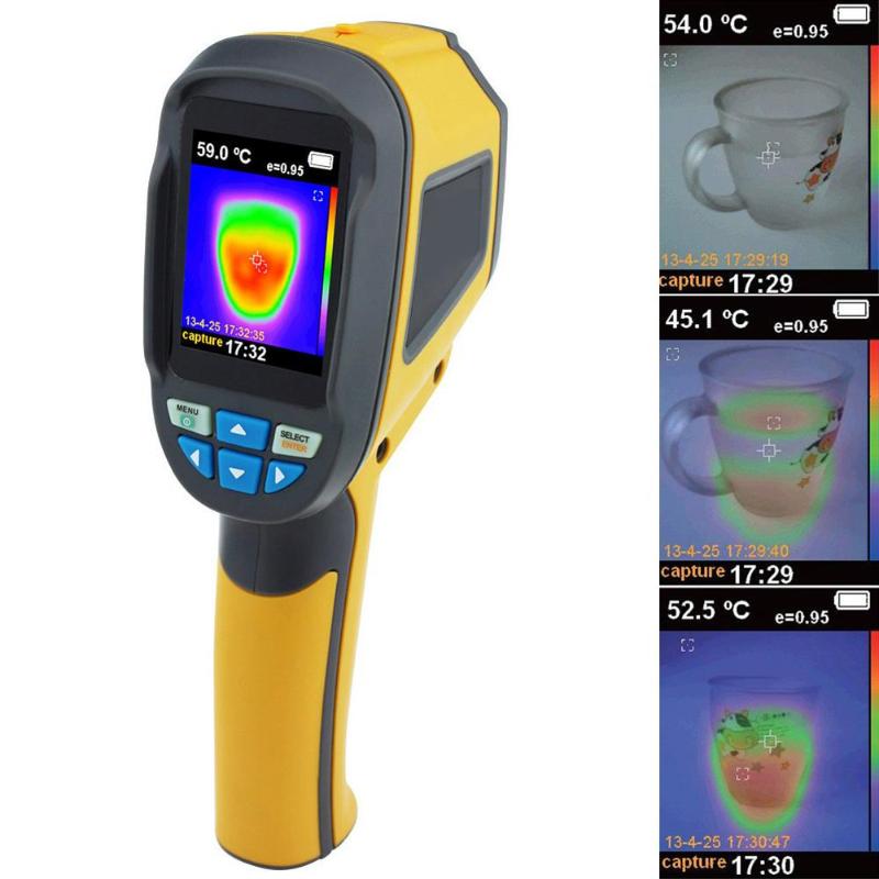 Infrared Thermometer Handheld Thermal Imaging Camera HT-02D Portable IR Thermal Imager Infrared Imaging Device Digital handheld - ebowsos