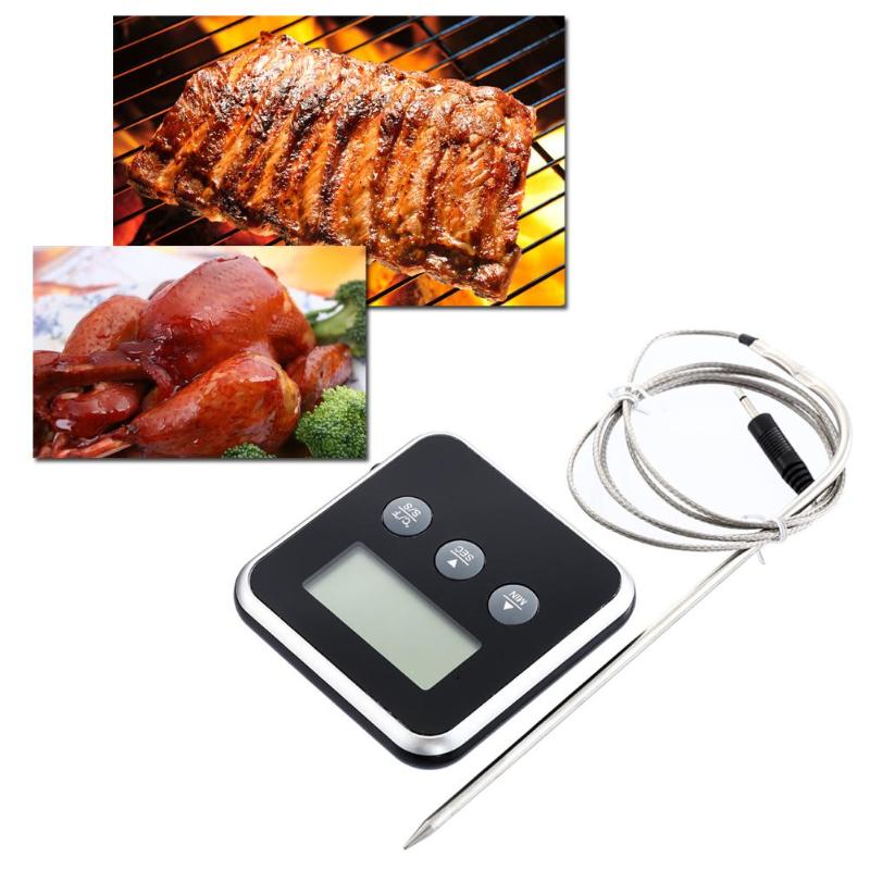 Instant Read Eddingtons Digital Thermometer Timer With Remote Probe Oven Temperature Gauge Alert Kitchen BBQ Meat Thermometer - ebowsos