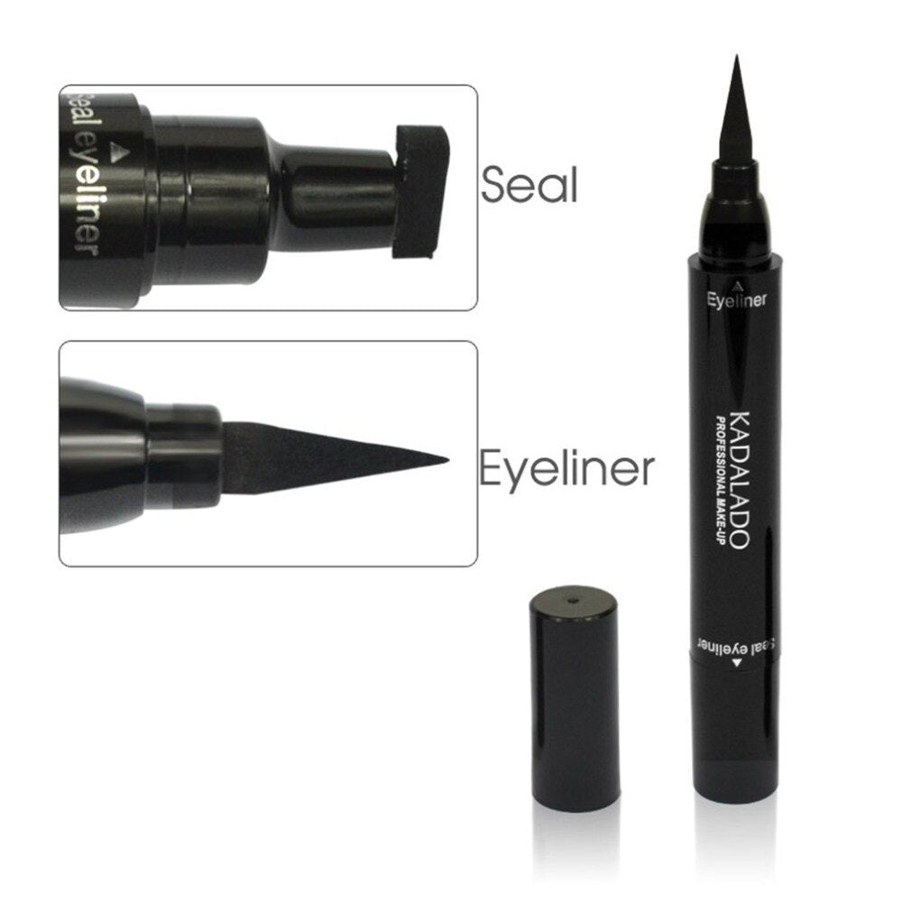 KADALADO Double Head Women Makeup Eyeliner Seal Eyeliner Stamp Pen Natural Long Lasting Cosmetic Makeup Tool - ebowsos