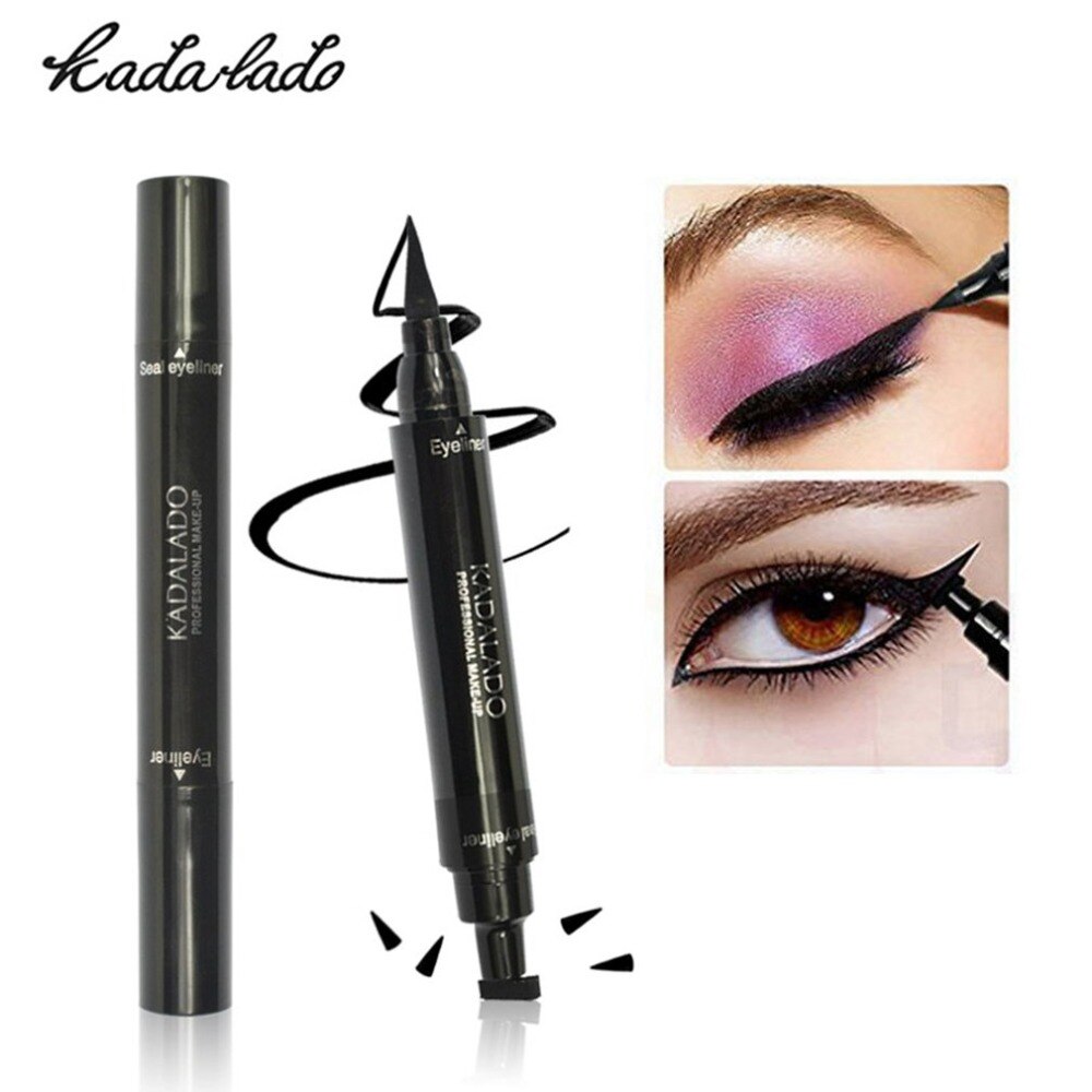 KADALADO Double Head Women Makeup Eyeliner Seal Eyeliner Stamp Pen Natural Long Lasting Cosmetic Makeup Tool - ebowsos