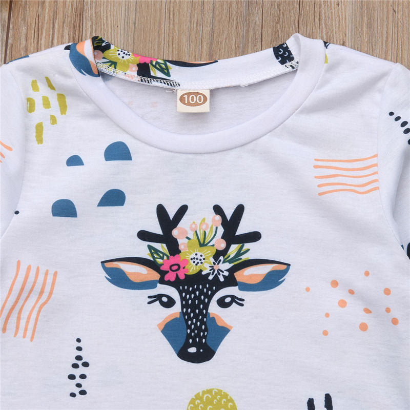 KIds Girl Cotton Long Sleeve Dress Cute Cotton Clothes Infant Kids Baby Girl Princess Dress Flower 1-5Y - ebowsos