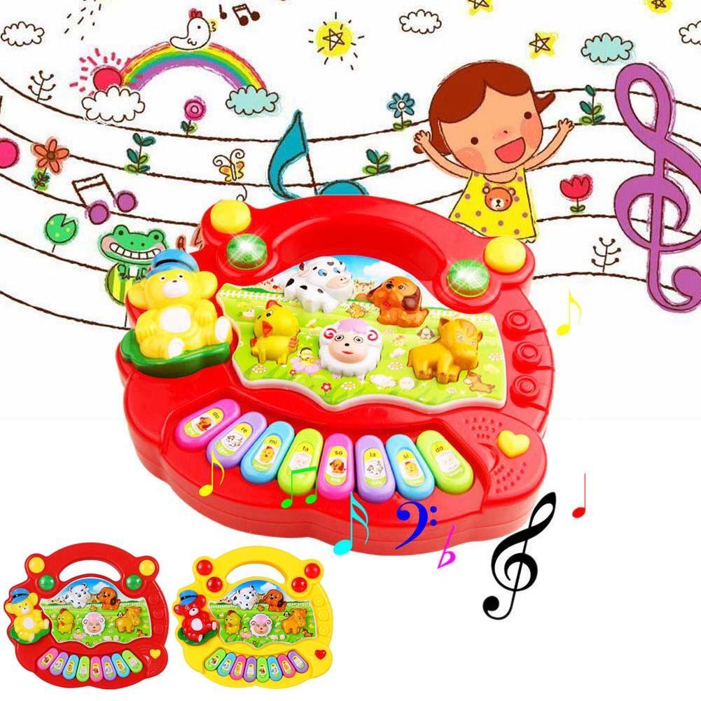 Keyboard Music Toys Musique Enfant Baby Kids Animal Farm Baby Piano Sound Development Educational Musical Instrument-ebowsos