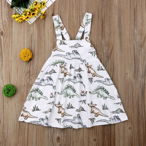 Kid Baby Girl Dinosaur Dress Princess Party Tutu A-line Dresses Summer - ebowsos