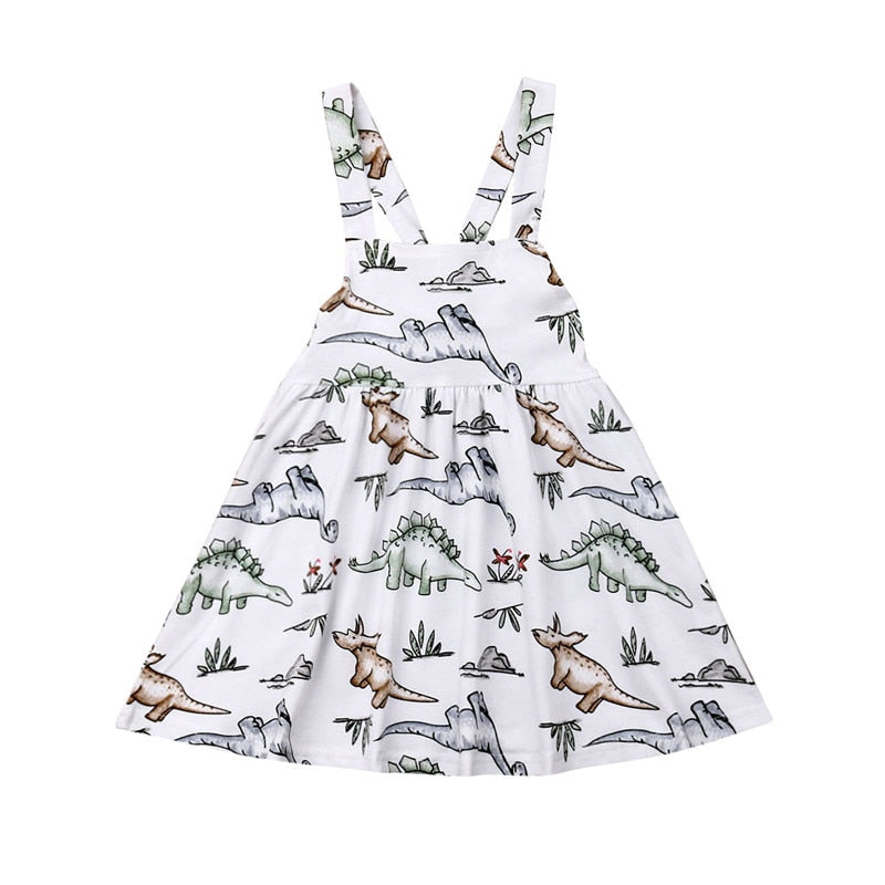 Kid Baby Girl Dinosaur Dress Princess Party Tutu A-line Dresses Summer - ebowsos