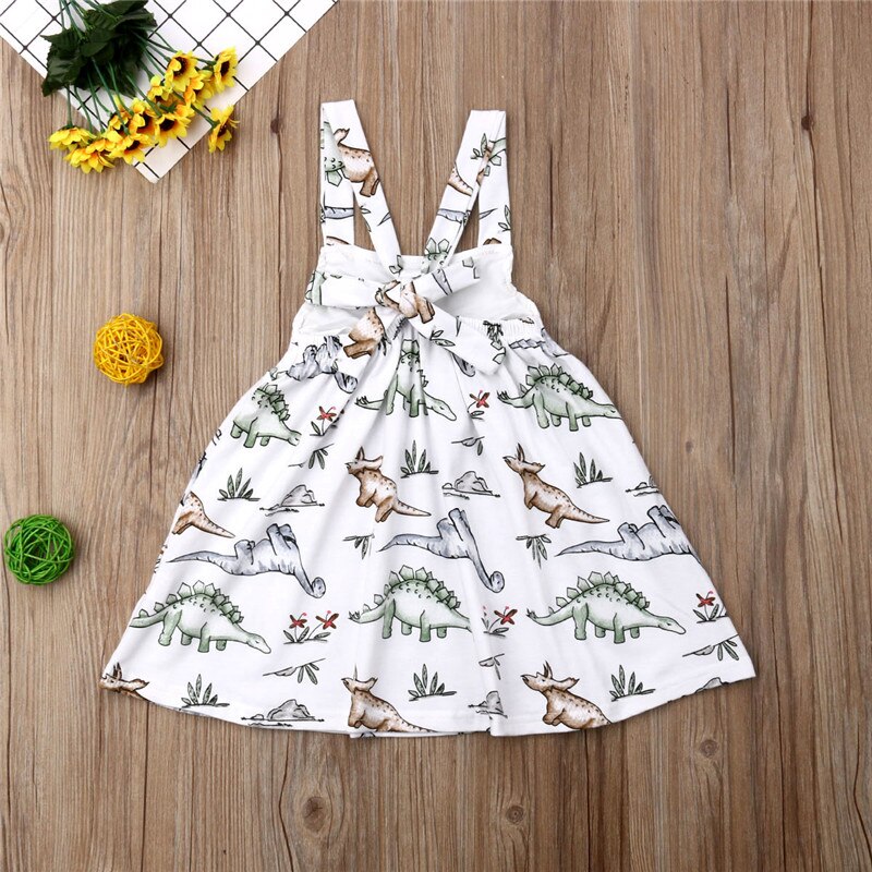 Kid Baby Girl Dinosaur Dress Princess Party Tutu A-line Dresses Summer - ebowsos