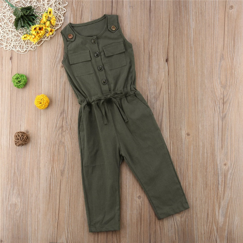 Kid Baby Girl Toddler Long Overalls Jumpsuit Top Clothes Outfit Overalls Clothes - ebowsos