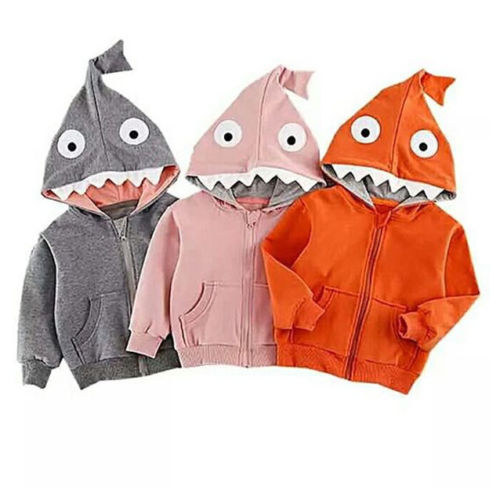 Kid Boy Girl Hooded Tops Coat Jacket Hoodie Baby Outerwear Sweatshirt - ebowsos