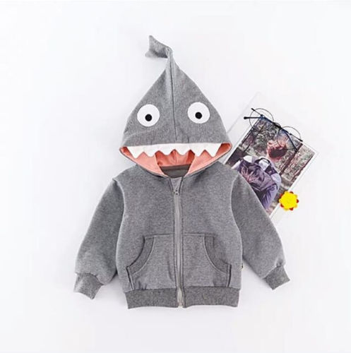 Kid Boy Girl Hooded Tops Coat Jacket Hoodie Baby Outerwear Sweatshirt - ebowsos