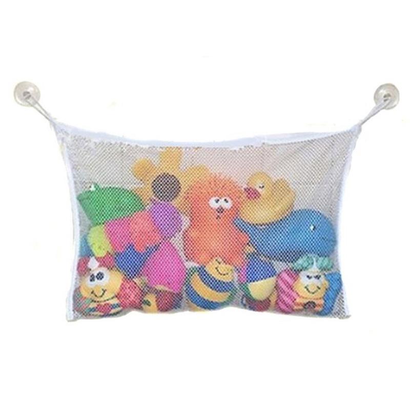 Kids Baby Bath Toys Tidy Storage Suction Cup Bag Baby Mesh Bag Organizer Useful Storage Bags - ebowsos