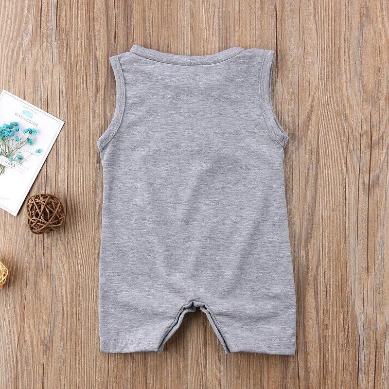 Kids Baby Boy Sleeveless Letter Printed Romper Loose Jumpsuit Outfits Clothes Summer Baby Clothing - ebowsos