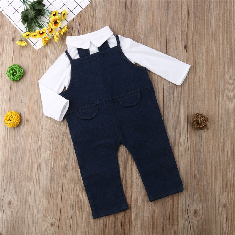 Kids Baby Boys Toddler Gentleman Suit Jumpsuit Bodysuit+Baby T Shirts Clothes Outfit - ebowsos