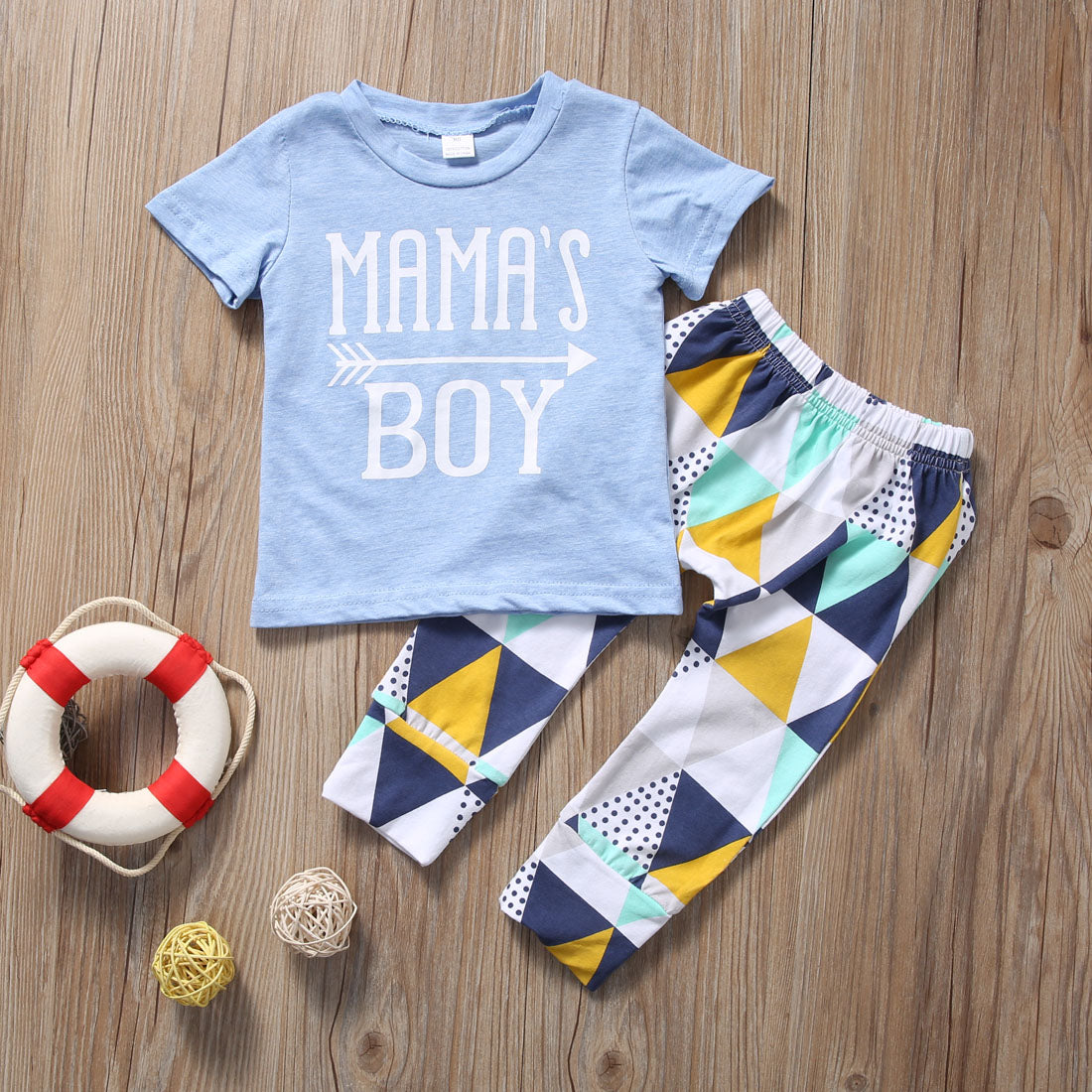 Kids Baby Boys Tops Short Sleeve T-shirt+ Long Pants Leggings Outfits Set Clothes Cotton - ebowsos