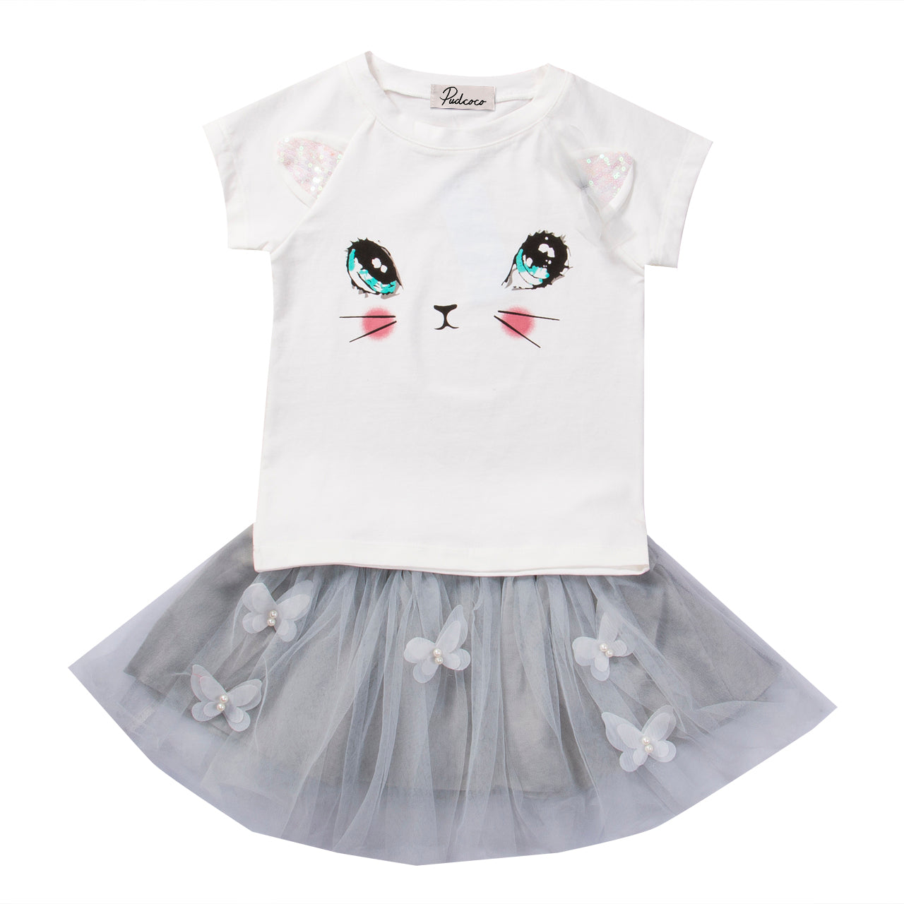 Kids Baby Girls Outfits Clothes T-shirt Tops + Tutu Dress Skirt Summer 2PCS Sets - ebowsos