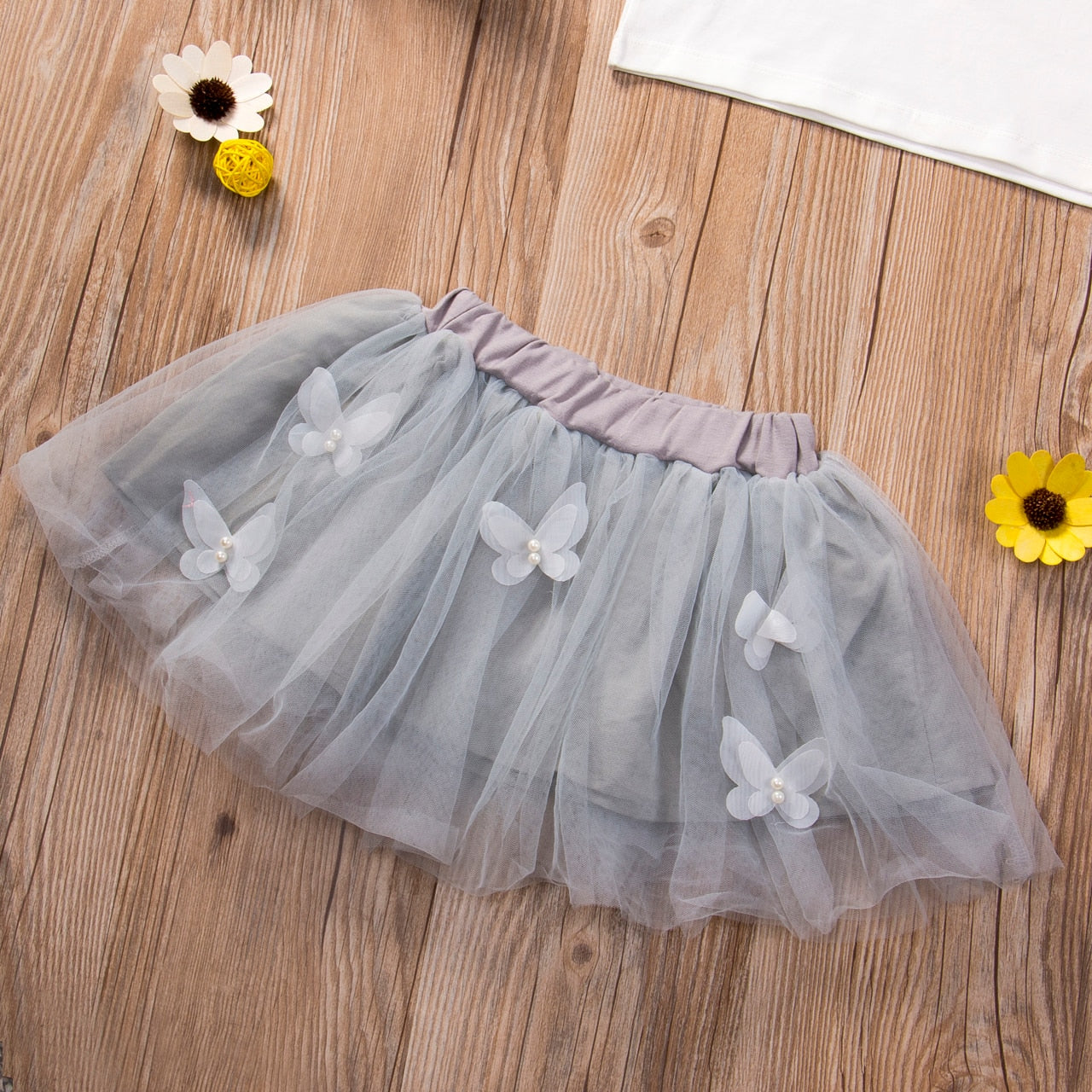 Kids Baby Girls Outfits Clothes T-shirt Tops + Tutu Dress Skirt Summer 2PCS Sets - ebowsos