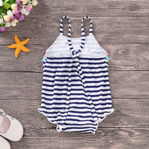 Kids Baby Girls Swimming Bikini Tankini Stripe Watermelon Swimwear Swimsuit - ebowsos