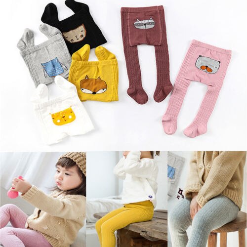 Kids Baby Infant Girl Leggings Cotton Warm Pantyhose Cotton Long Leg Cute Animals Tights Autumn Winter Baby Girl 0-4T - ebowsos