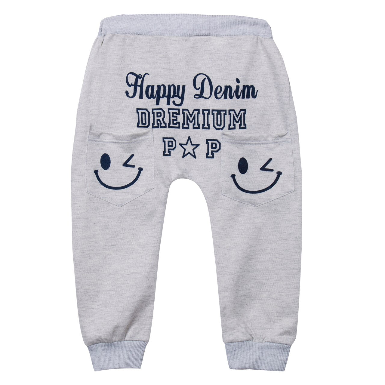 Kids Boys Girl Unique Smiling Clothes Harem Pants Trousers Cartoon Kids Sz2-7Y - ebowsos