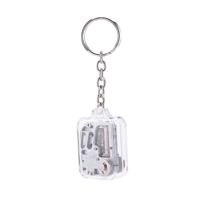 Kids DIY Music Box Movement Keychain Handy Crank Musical Birthday Gifts Toy-ebowsos