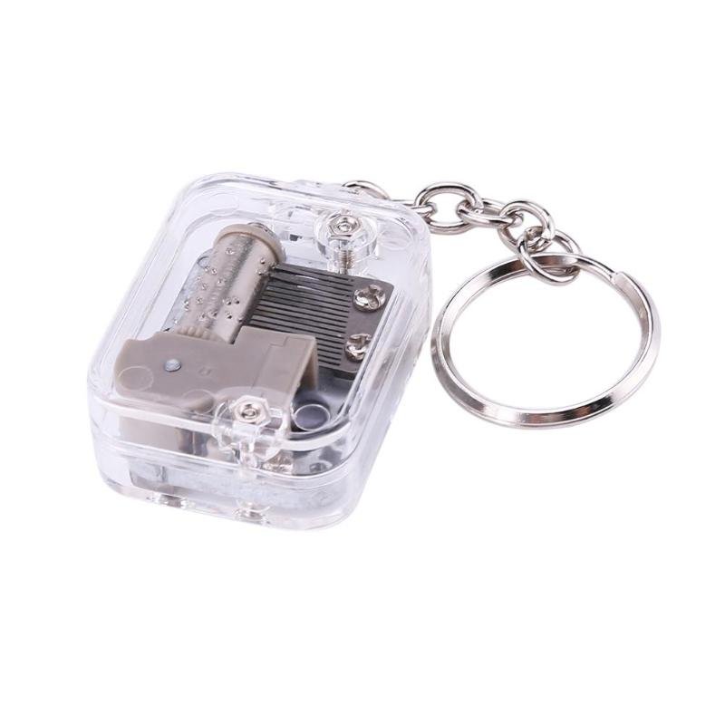 Kids DIY Music Box Movement Keychain Handy Crank Musical Birthday Gifts Toy-ebowsos