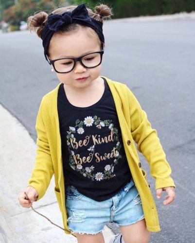 Kids Girl Clothes 2Pcs Sleeveless Floral Vest Tops+Sunflower Ripped Denim Shorts Jean Outfit Set - ebowsos