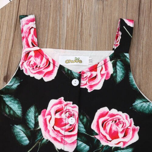 Kids Girl Clothes Sleeveless Vest Tops Flower Tops+TuTu Plaid Bow skirt Dress Clothing 2Pcs - ebowsos