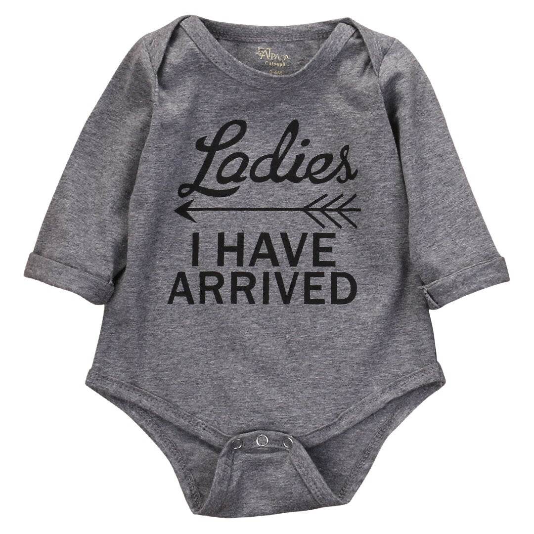 Kids Letter  Baby Girl Boy Clothes Bodysuit Cotton Long Sleeve Jumpsuit Playsuit Outfits - ebowsos