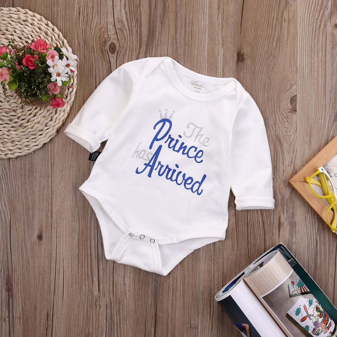 Kids Letter  Baby Girl Boy Clothes Bodysuit Cotton Long Sleeve Jumpsuit Playsuit Outfits - ebowsos