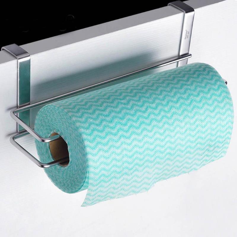 Kitchen Paper Holder Stainless Steel Fashionable Atmosphere Simple and Generous Tissue Rack Bathroom Toilet Storage Hanger - ebowsos