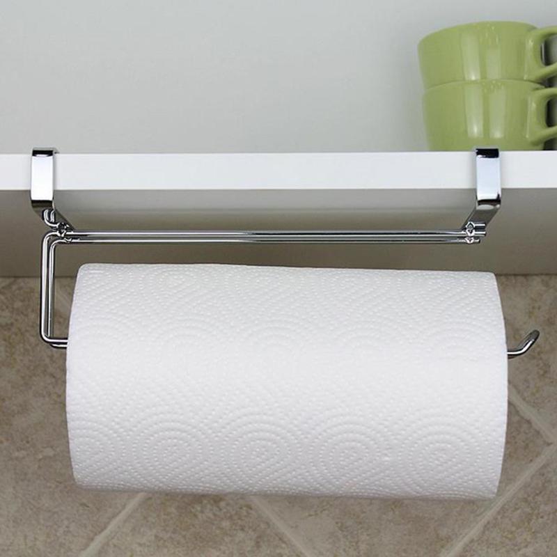 Kitchen Paper Holder Stainless Steel Fashionable Atmosphere Simple and Generous Tissue Rack Bathroom Toilet Storage Hanger - ebowsos