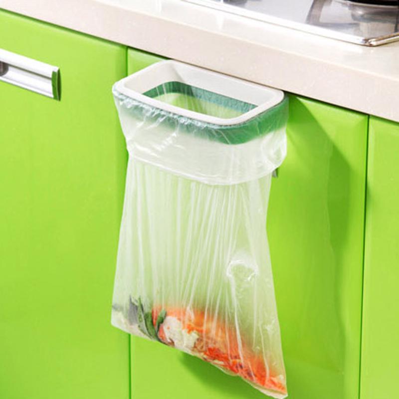 Kitchen Trash Can Holder For Garbage Bins Holder Bin Stand Hanging portable Cupboard Cabinet Tailgate Storage Shelf Organizers - ebowsos