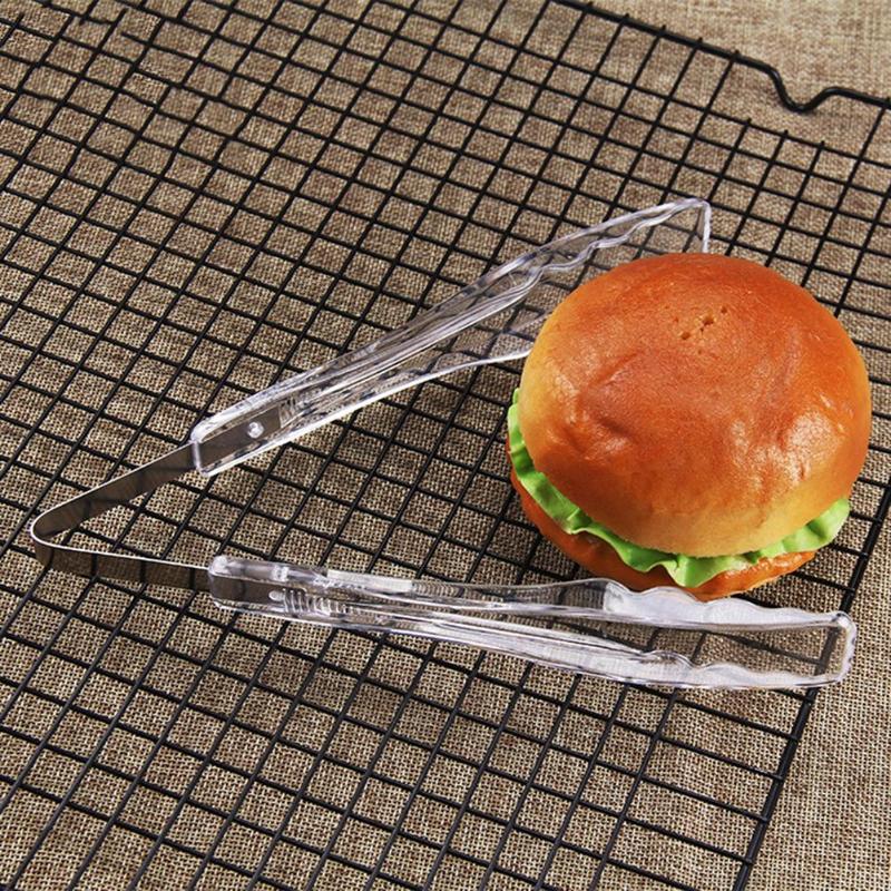 Kitchen Utensils Salad Food Tongs Cooking Clamp Buffet Bread Pastry Clip - ebowsos