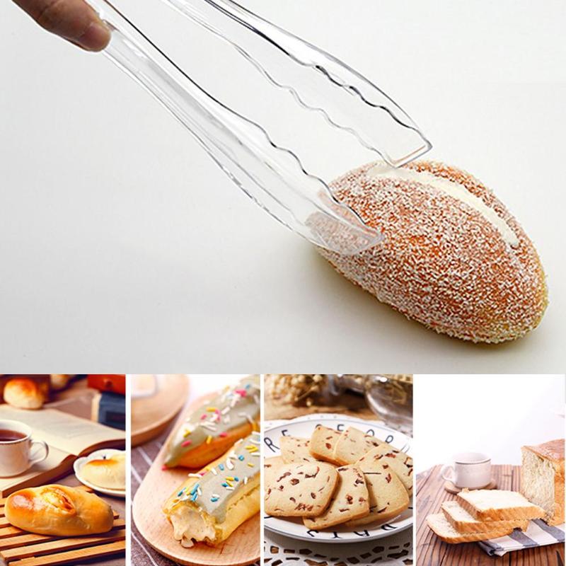 Kitchen Utensils Salad Food Tongs Cooking Clamp Buffet Bread Pastry Clip - ebowsos