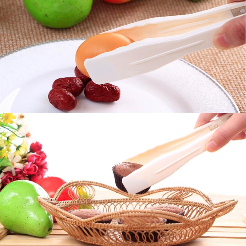 Kitchen Utensils Salad Food Tongs Cooking Clamp Buffet Bread Pastry Clip - ebowsos